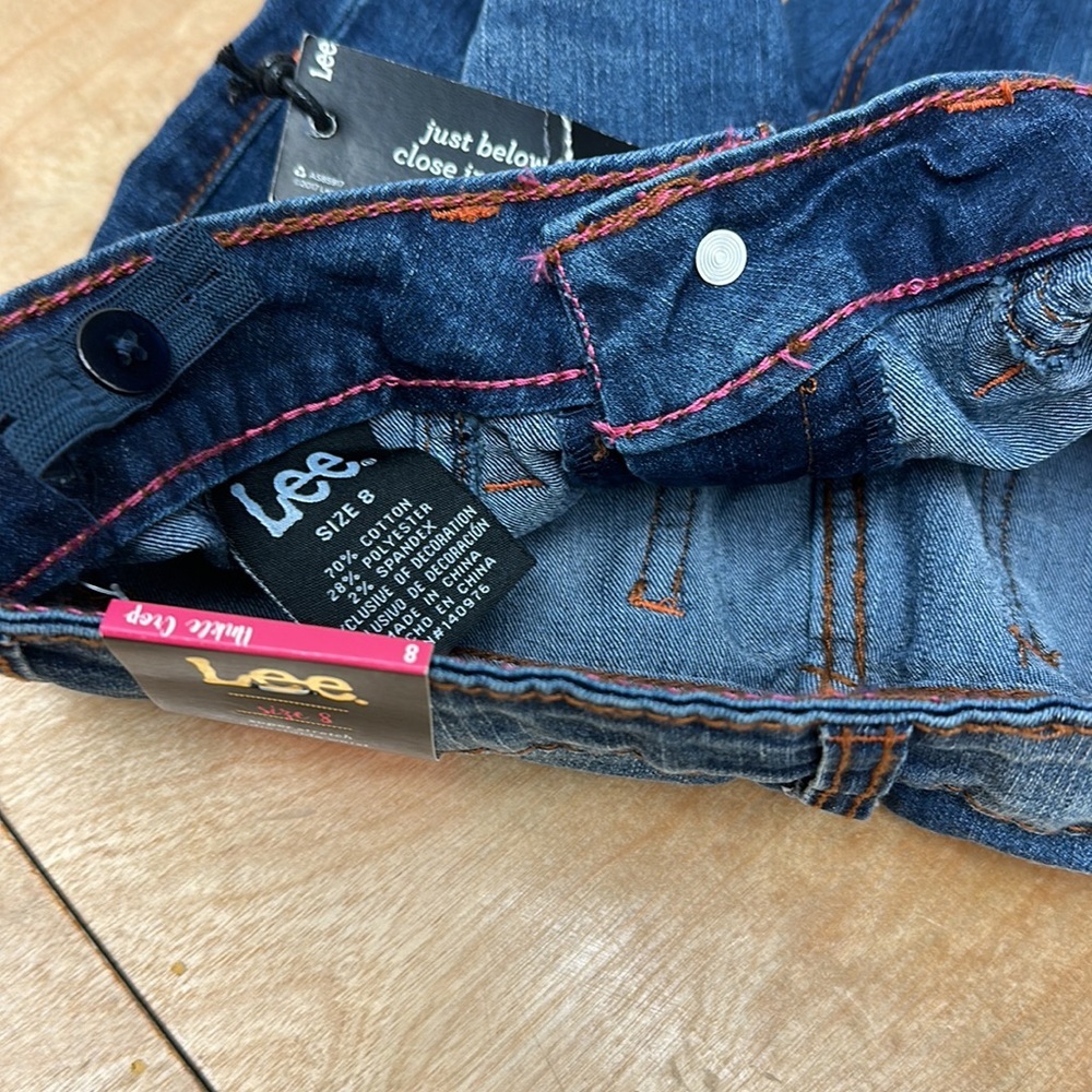 Lee jeans embroidered girls size 8 super‎ stretch new - Picture 5 of 7